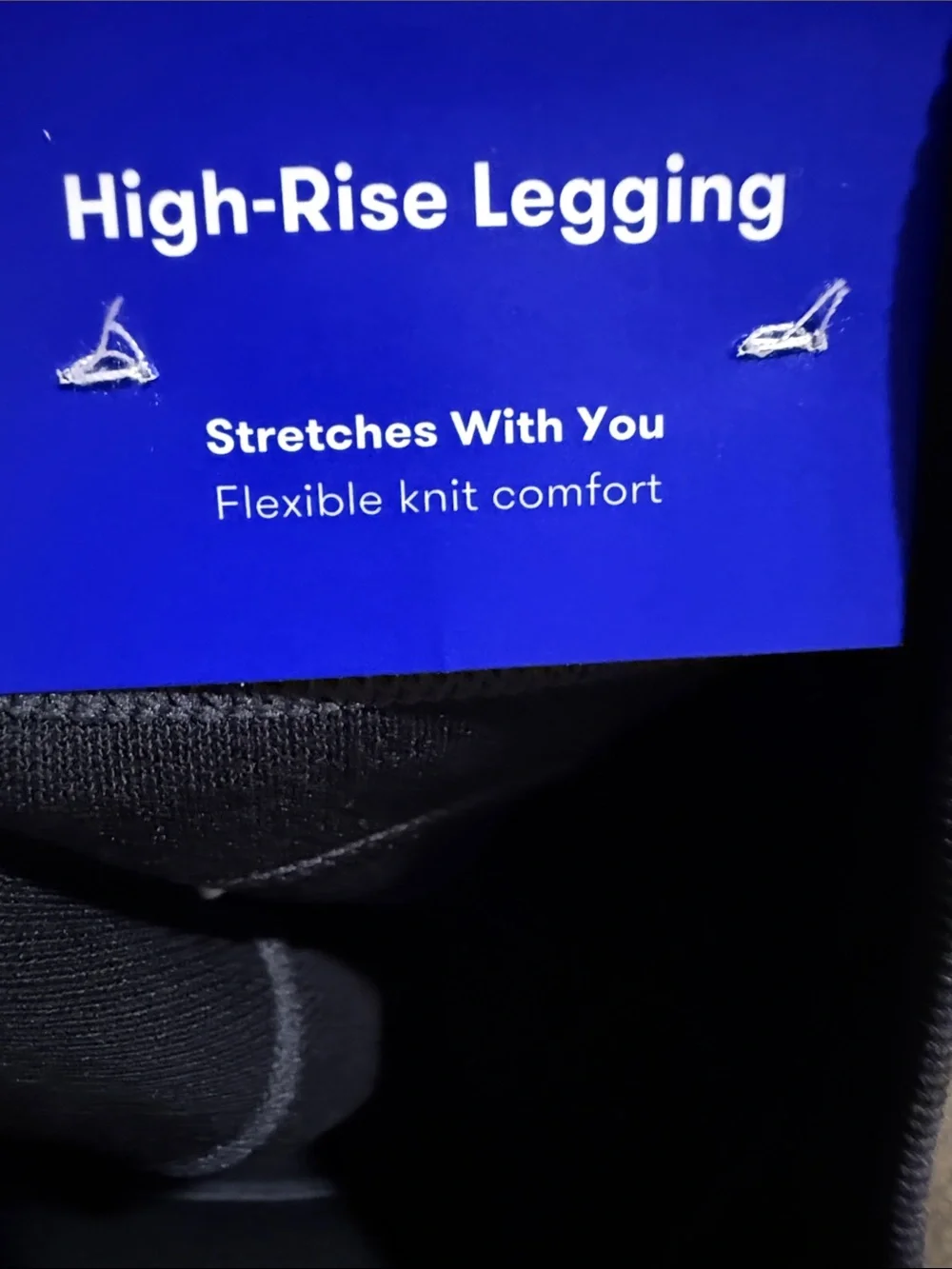 High-Waist Black Ribbed Leggings - Picture 7 of 9